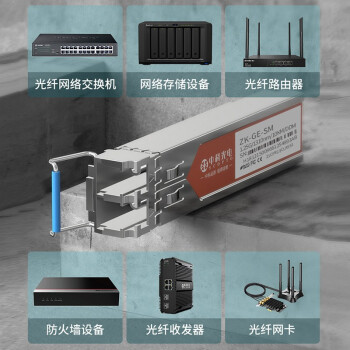 中科光电 千兆光模块 SFP光模块 1.25G单模光模块 单模双纤 1310nm,10KM LC接口 一只 ZK-GE-SM