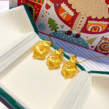 送老婆一路有你鹿项链黄金吊坠2023年新款999足金黄金鹿吊坠约22克