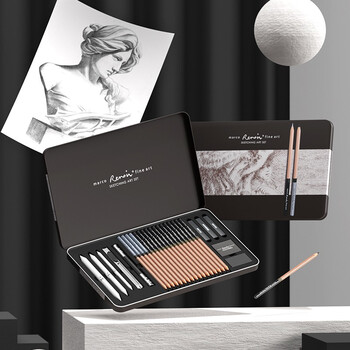 马可(MARCO)素描套装铁盒装铅笔炭笔条27件套专业美术HB/2B/3B/4B/5B/6B/7B/8B绘画工具考试美术写生 马可(MARCO)素描套装铁盒装铅笔炭笔条27件套专业美术HB/2B/3B/4B/5B/6B/7B/8B绘画工具考试美术写生
