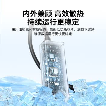 山泽USB3.0网卡千兆转网口网线转接头 适用苹果Mac华为小米笔记本电脑转RJ45网线接口转换器外置HWK02