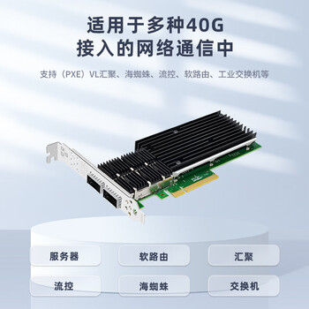 EB-LINK intel XL710芯片PCI-E X8 40G双光口光纤网卡QSFP+双端口服务器XL710-QDA2