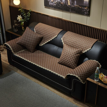 沙发垫113四季通用客厅三人坐垫定做亚麻简约现代办公室科技布咖啡色