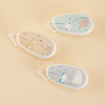 国誉(KOKUYO)学生点点胶·mofu-mofu便携紧凑型点状胶粘贴胶带 本体 浅灰1个 WSG-DM5M45-06LM