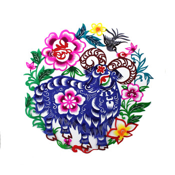 良米兮米家生态同款覃孟斋陕西手工彩色剪纸画窗花民间工艺品旅游纪念