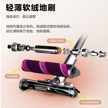 小狗无线吸尘器家用除螨手持大吸力除螨吸尘机宠物家庭适用T21 Pure 