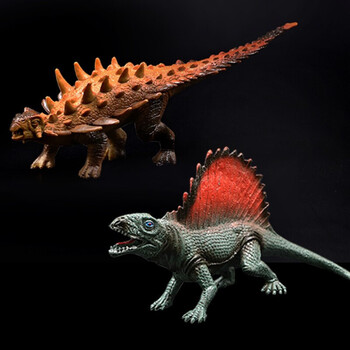 恐龙时代儿童仿真恐龙世界动物玩具模型实心橡胶小恐龙异齿龙包头龙
