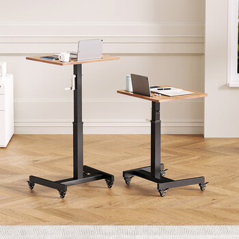 程登凤池升降桌移动电脑桌简易书桌组合站立式工作台办公桌高脚桌子