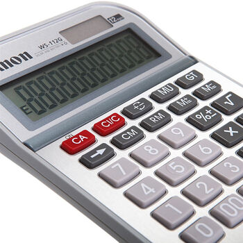 佳能Canon WS-112G 大号商务办公计算器会计财务12位大按键桌面计算机 佳能Canon WS-112G 大号商务办公计算器会计财务12位大按键桌面计算机