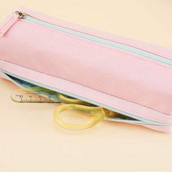 国誉（KOKUYO）PENCASE笔袋大容量铅笔盒双层分类收纳笔袋 黄灰色 1个 WSG-PC252YM