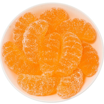 马大姐桔味软糖500g袋装橘子瓣形软糖结婚喜糖80后怀旧休闲零食橘瓣形