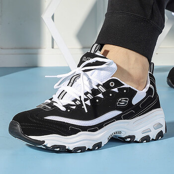 斯凯奇skechers男鞋春秋季运动鞋厚底熊猫鞋低帮休闲老爹鞋5267552675