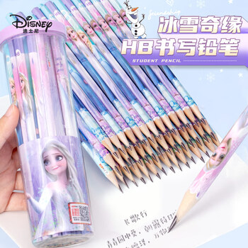 迪士尼（Disney）铅笔 文具30支HB原木书写铅笔 小学生铅笔写字笔 儿童礼物女幼儿园卡通铅笔 冰雪奇缘E0263F