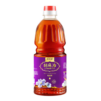 索米亚 特香胡麻油 宁夏传统小磨压榨 亚麻籽油食用油1L