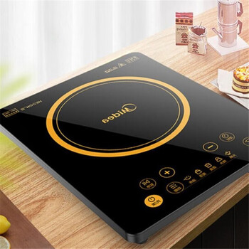 美的（Midea）电磁炉 家用厨房灶具2200W大功率 一键爆炒智能定时HT2218HM配汤锅炒锅