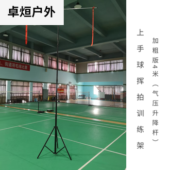 热奥气压缓冲多功能便携式羽毛球上手球挥拍训练架子高远球吊球加粗版