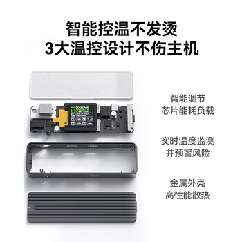 DOCKCASE多凯斯带屏幕智能Type-C高速拓展坞USB-C转HDMI桌面扩展坞4K60Hz投屏适用苹果Macbook电脑笔记本