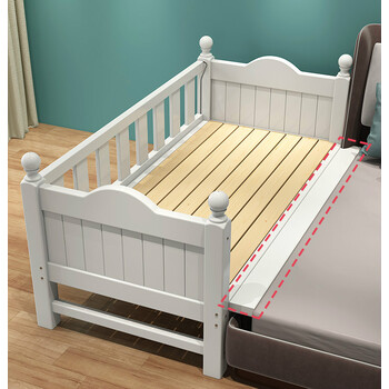 navcon实木床拼接大床带护栏单人床加宽神器小床床边床外径2007040