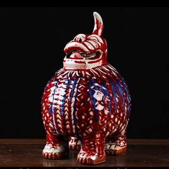 景德镇陶瓷器钧瓷窑变天禄貔貅开业送礼客厅摆件家居装饰品大号玄关