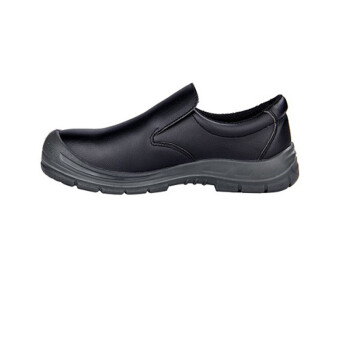 范特仕 Funtownshoes 牛皮鞋超细纤维皮面塑包头可过安检防水防滑 护士6211 黑色 35