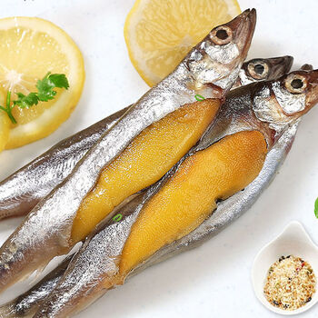 广纳力驰 满籽多春鱼鲜活冷冻海鲜全籽柳叶鱼新鲜带籽鱼 2斤装15-17克