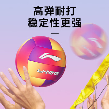 李宁排球5号中考比赛学生专用排球成人儿童男女硬排软皮训练专用排球