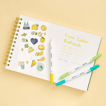 慕那美(monami)进口粗细双头荧光水彩笔水性笔学生手账用彩色笔LiveColor6色套装04043Z06-D水彩笔 慕那美(monami)进口粗细双头荧光水彩笔水性笔学生手账用彩色笔LiveColor6色套装04043Z06-D水彩笔