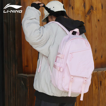 李宁双肩包书包男初中大学生大容量篮球运动登山背包徒步旅行背包