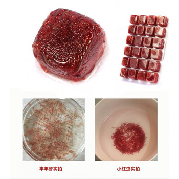 冷冻红虫冰冻血虫赤虫小型冷冻丰年虾红线虫迷你鹦鹉鱼食 九河牛心