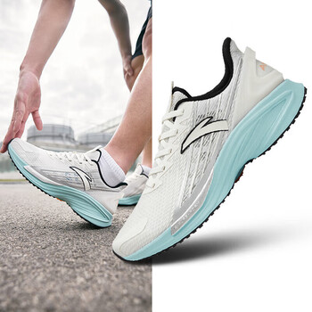 安踏羚跑3代丨缓震跑步鞋男夏季训练中考体测网面透气运动鞋男