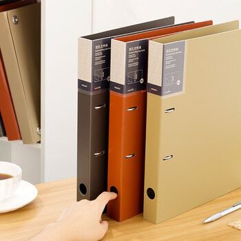 天色 两孔文件夹打孔 a4二孔活页夹插页资料册多功能办公室收纳 彩色穿孔大容量加厚强力夹 TS-1612 墨绿