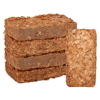 椰壳砖椰砖土营养土通用型粗椰糠块椰土椰砖脱盐大块椰壳砖500g5块