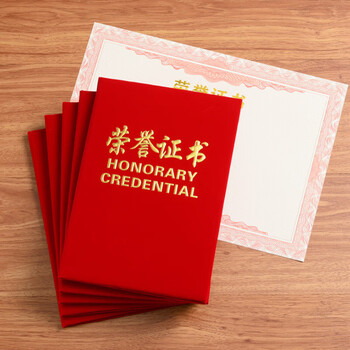 泰档证书荣誉证书绒面烫金A4尺寸加厚空白内芯内页大12开（A4）10张RJ1210