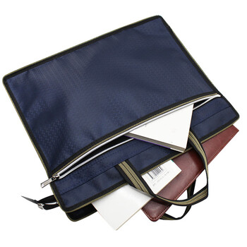 TRNFATN-4050手提立体公文袋 拉链收纳袋公文包 办公商务会议资料包文件袋 一个装