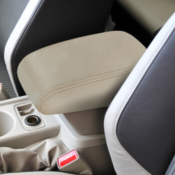 适用于福特福克斯汽车扶手箱套1214款扶手箱套储物箱保护皮套垫米色