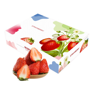 8日10点、PLUS会员：京觅 丹东红颜草莓 1kg 礼盒装  *3件