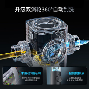 九阳（Joyoung）前置过滤器40微米反冲洗压力表监控  全屋家用净水器自动清洗 7.5T大通量 RQ361