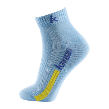 川崎（KAWASAKI）羽毛球袜袜子男跑步运动袜舒适透气棉质短袜均码KW-51045(三双装)蓝色