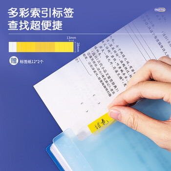 得力（deli）13格A4竖款可立式风琴包多层文件夹 试卷收纳袋补习包资料文件收纳小学初高中 文件保护72510红色