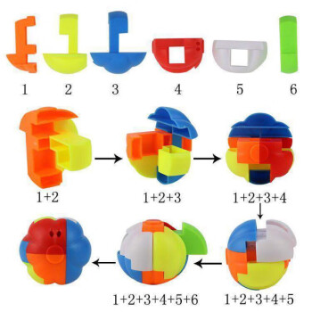 拼装球6块怎么拼图片