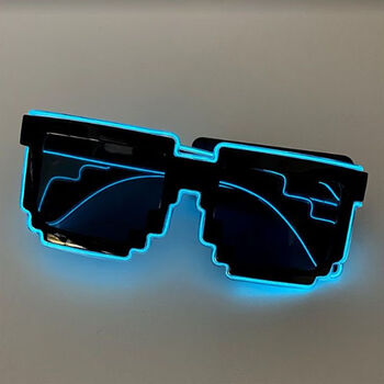 suptmv蹦迪装备led马赛克带灯眼镜气氛发光墨镜炫酷科技感发光眼镜
