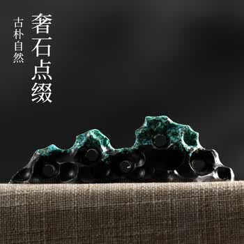 墨青言笔搁笔山 耐摔绿松石笔架笔托 文房四宝毛笔书法配件 耐摔笔山 呈翠-笔搁 佳节生日礼物