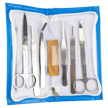 海斯迪克 HKCL-93 实验室生物解剖器 不锈钢昆虫解剖针 标本制作镊子 工具套装 解剖刀（解剖刀柄+刀片）