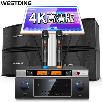 威斯汀（WESTDING） 点歌机家庭影院ktv音响组合功放套装家用卡拉OK双系统一体机10英寸低音 108升级版一拖四+388+K4S