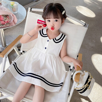 迪凡熊一岁小女孩裙子夏季新款06岁女宝宝公主裙3学院风女童连衣裙