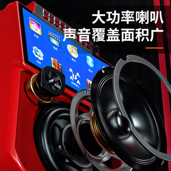 华宝1033蓝牙版双话筒广场舞音响显示屏户外手提k歌音箱家用一体机家用卡拉ok唱歌广场舞