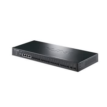 普联（TP-LINK）22口千兆云管理光纤交换机18全光口带4电口VLAN汇聚企业级二层网络接入网线分流器TL-SG2422F