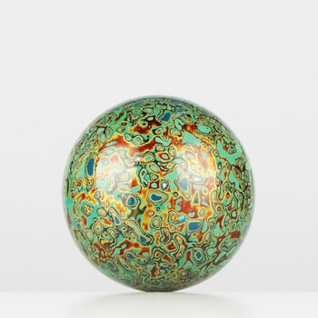 时乾 大漆珠中国风diy单珠佛珠手串 男女款非遗金虫大漆工艺 天青绿