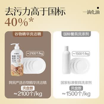 网易严选椰椰植萃洗洁精 食品级果蔬清洗剂洗涤灵孕妇可用 大米600g