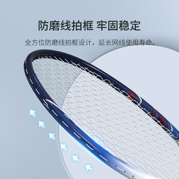 京东京造 超轻6U全碳素羽毛球拍单拍 训练速度型 粉蓝R300S 京东京造 超轻6U全碳素羽毛球拍单拍 训练速度型 粉蓝R300S