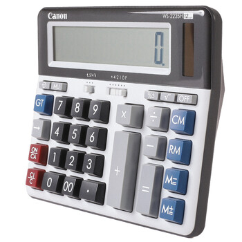 佳能Canon WS2235H 电脑按键计算器/财务银行计算器/12位横版桌面计算器